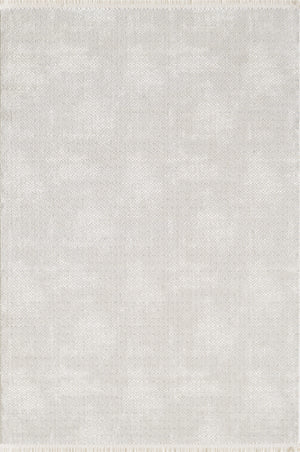 L2 Decor Novolini Area Rug 5' x 8' with Underpad - Light Grey, White