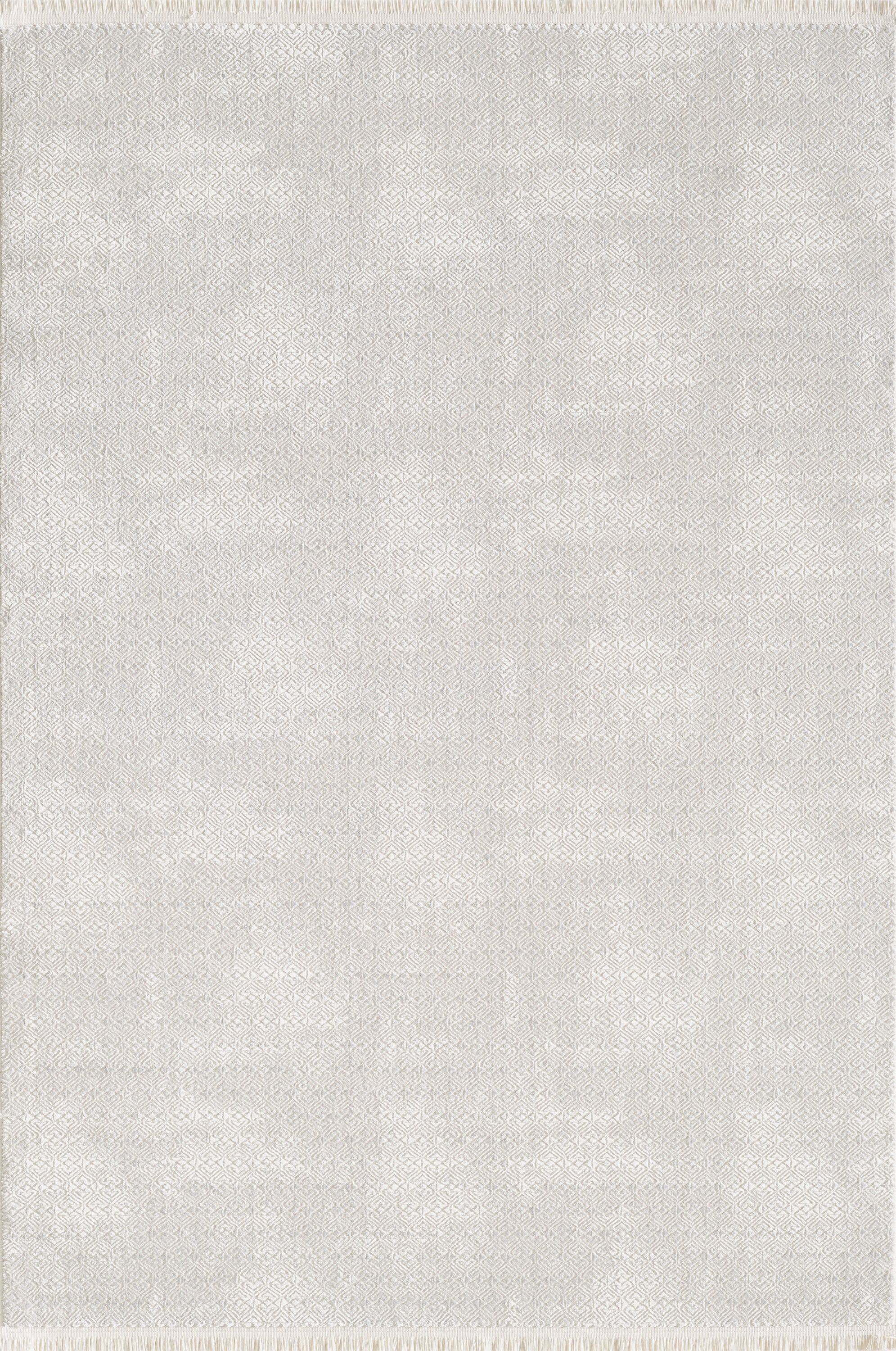 L2 Decor Novolini Area Rug 7' x 10' with Underpad - Light Grey, White