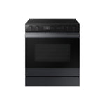 Samsung BESPOKE Matte Black Steel 30" True Convection Slide In Range with Air Sous Vide & Air Fry (6.3cu.ft.) - NSE6DG8500MTAC