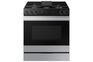 Samsung BESPOKE Cuisinière au gaz 6,0 pi³ encastrable à convection véritable avec caméra dans le four 30 po acier inoxydable NSG6DG8700SRAA