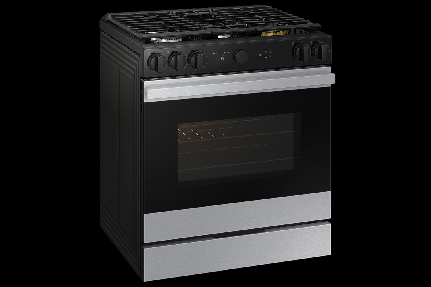 Samsung BESPOKE Stainless Steel 30" Gas True Convection Slide in Range with Oven Camera (6.0cu.ft) - NSG6DG8700SRAA