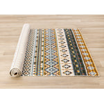 Nala 5'3" x 7'7" Intricate Southwestern Design Area Rug - Yellow, Blue, Green