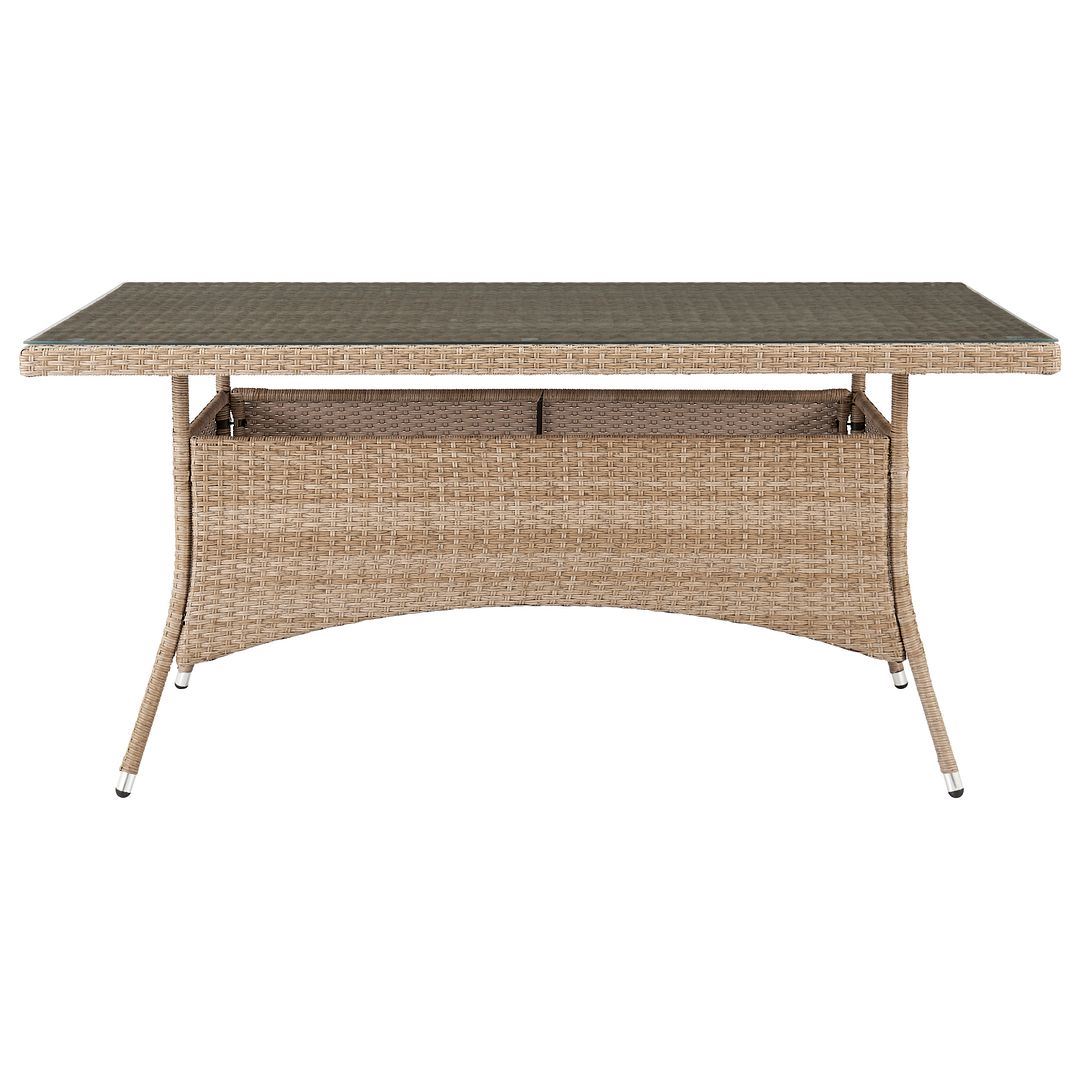 Nueces 63" Outdoor Dining Table - Nature Tan Weave