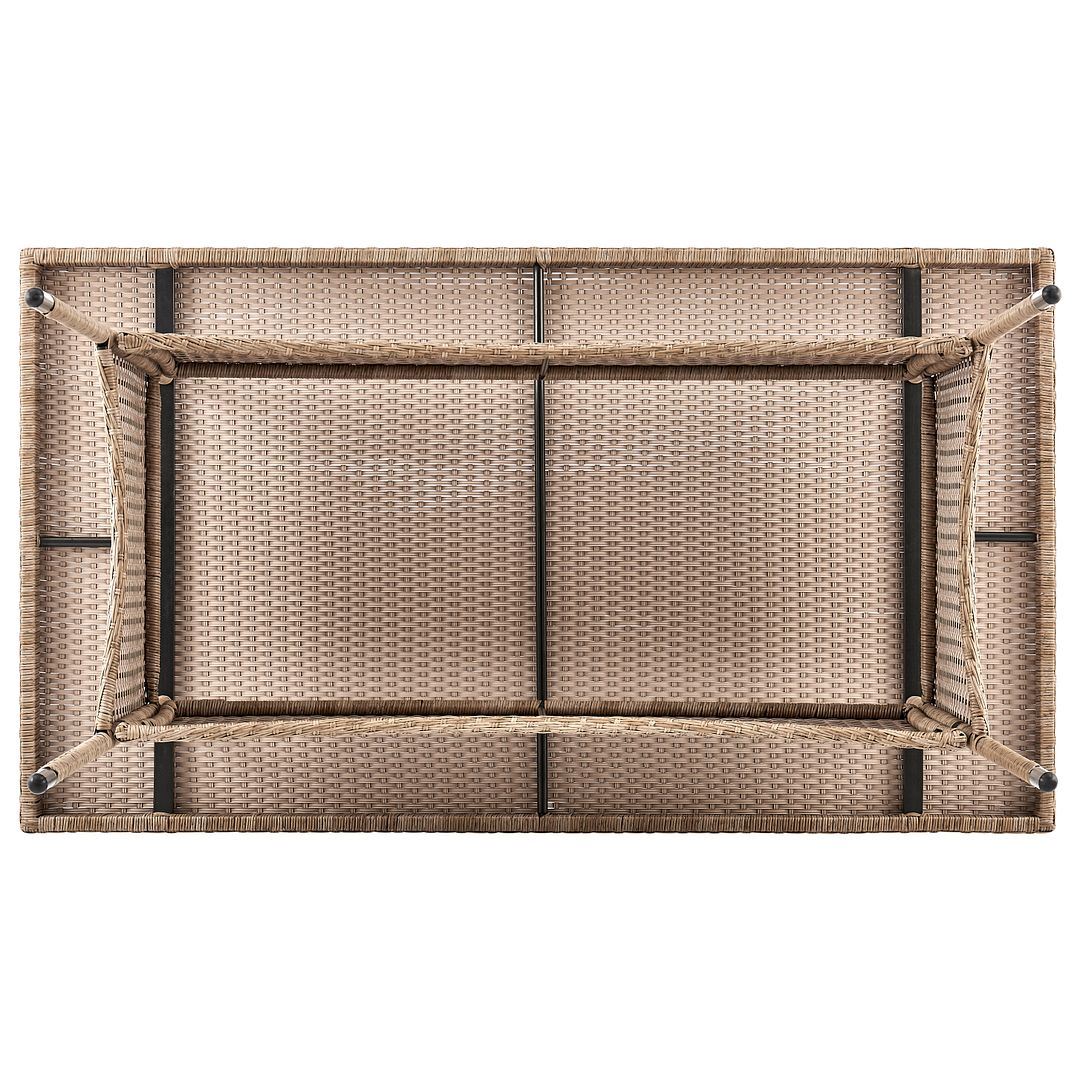 Nueces 63" Outdoor Dining Table - Nature Tan Weave