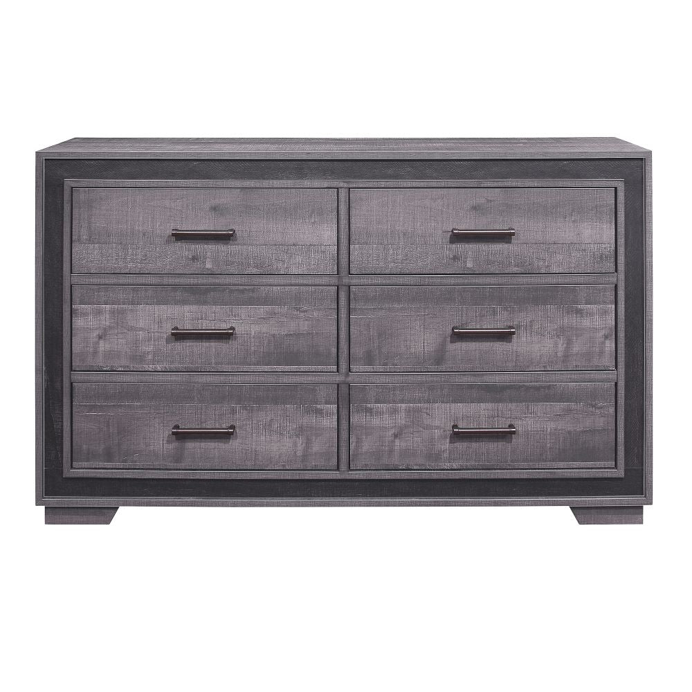 Orlando 6-Drawer Dresser - Grey