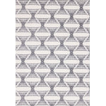 Grey Pathway 5'3" x 7'7" Ogee Patterned Area Rug - Grey, White