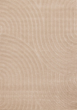 Golden dunes Tapis (6,7 pi X 9,6 pi) courbes modernes – beige