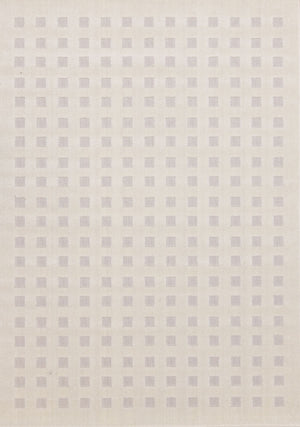 Pearl Grid Tapis (5,3 pi X 7,7 pi) design grillagé - blanc