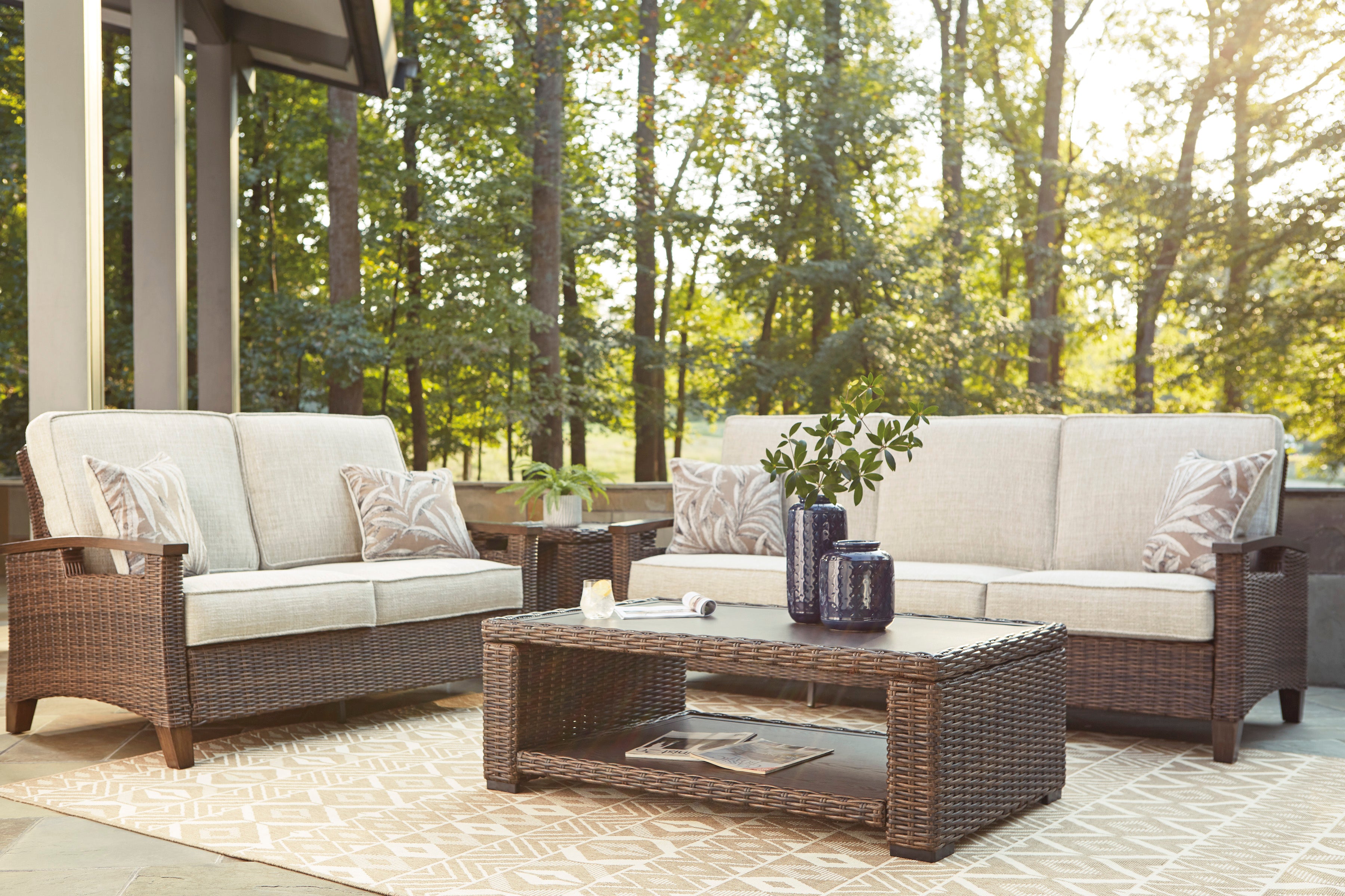 Paradise Trail - Outdoor Sofa - Medium Brown
