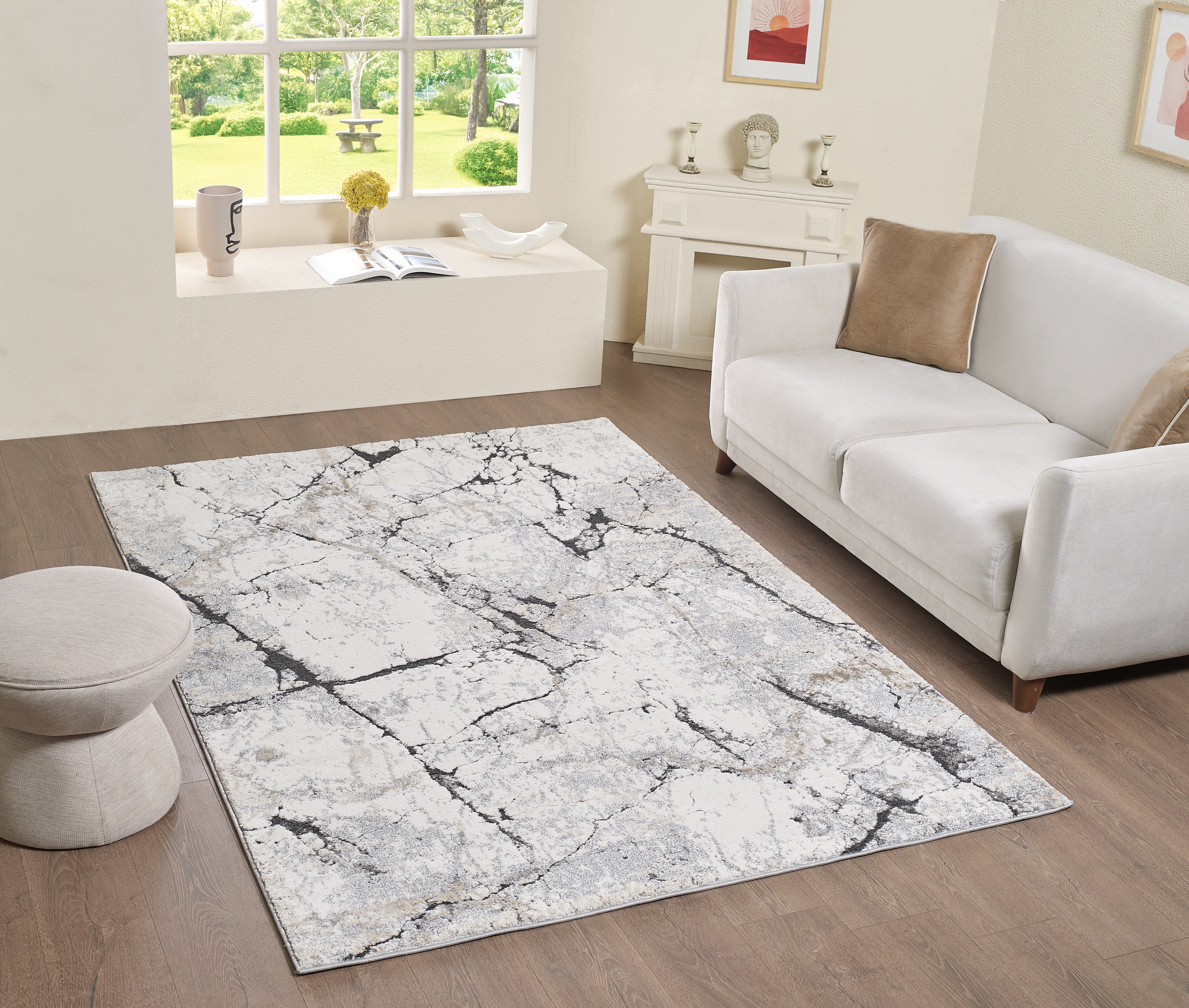 L2 Decor Panorama Area Rug 7' x 10' - Grey