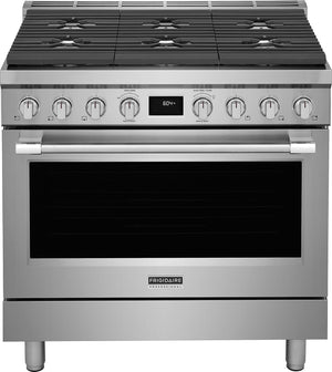 Frigidaire Professional Cuisinière bi-combustion autonome 4,4 pi cu 36 po acier inoxydable Smudge-Proof® PCFD3670AF