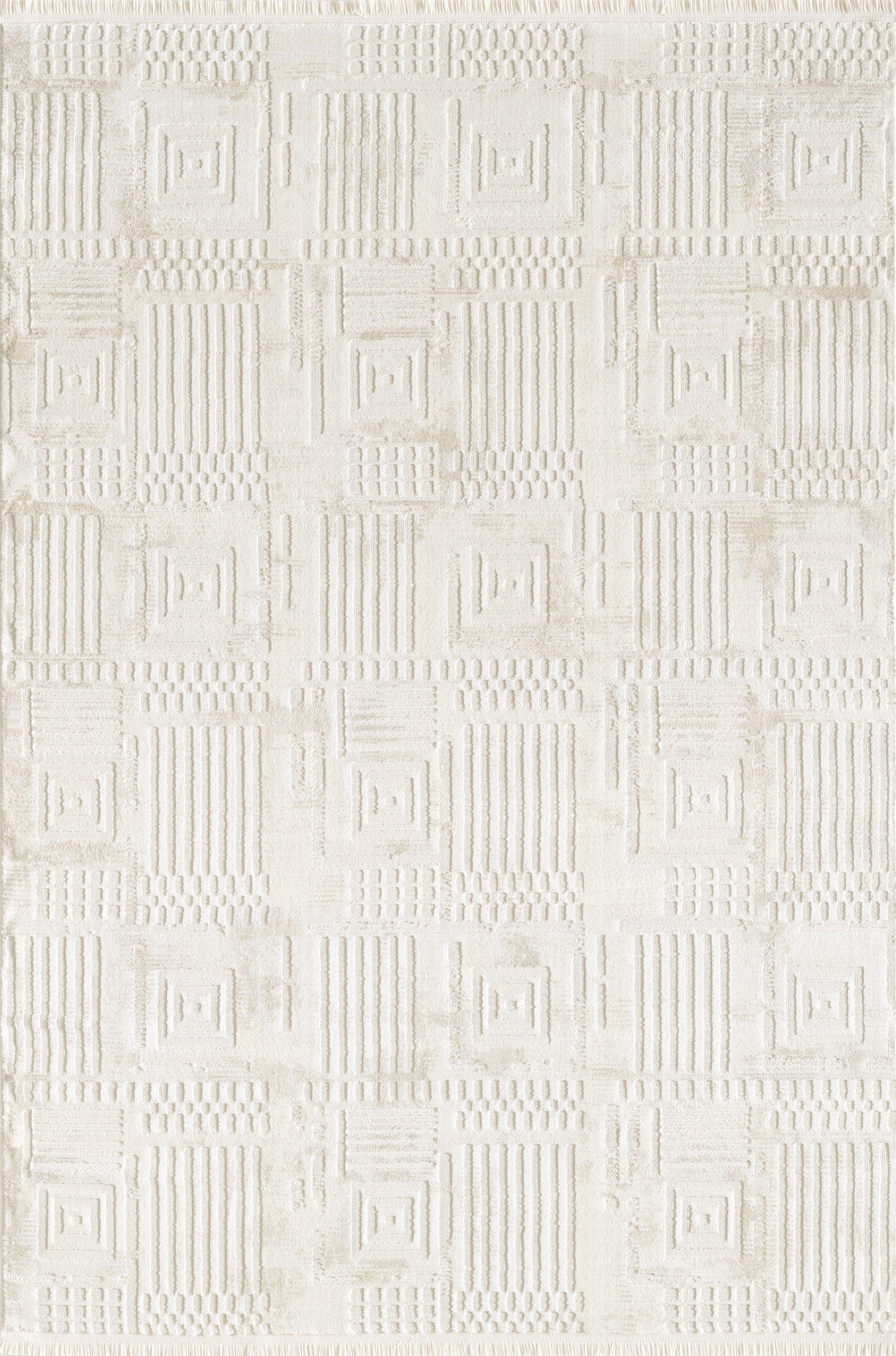 L2 Decor Petra Area Rug 8' x 11' with Underpad - Cream