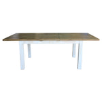 Borsgade Reclaimed Pine Extension Dining Table - Antique White/Rustic Natural