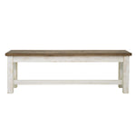 Borsgade Reclaimed Pine Bench - Antique White/Rustic Natural