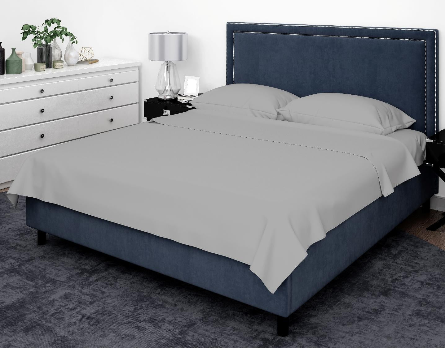 Cotton House Queen Bamboo Sheet Set - Highrise, Silver