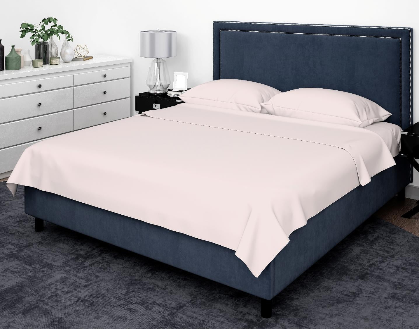 Cotton House Twin Bamboo Sheet Set - Mauve Morn, Pink