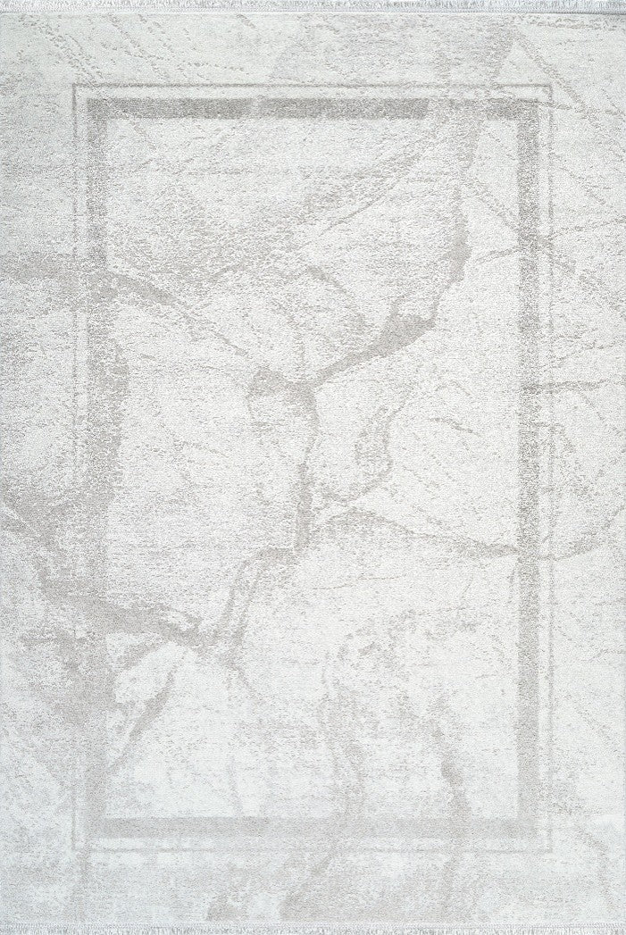 L2 Decor Karizma Area Rug 7' x 10' with Underpad - Grey, White