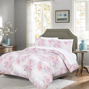 Cotton House 7-Piece Queen Comforter Set - Floral Fantasy