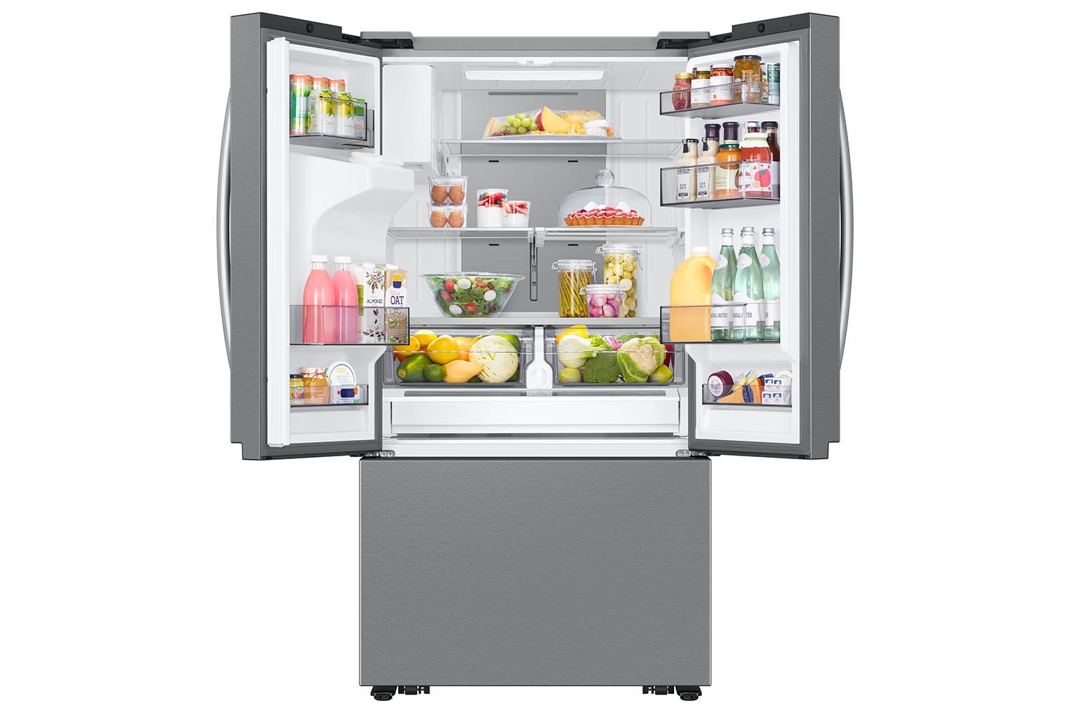 Samsung 36" 25 Cu. Ft. Stainless Steel Counter-Depth French Door Refrigerator with Family Hub - RF27CG5900SRAC