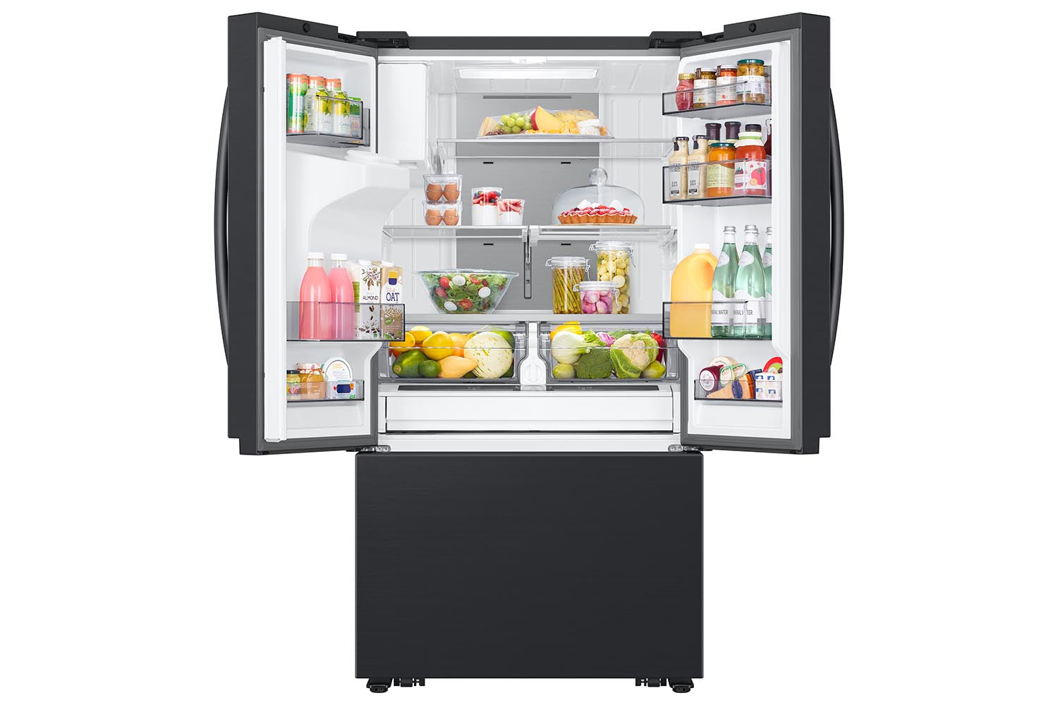 Samsung Matte Black Stainless Steel 36" French Door Refrigerator (31cu.ft) - RF32CG5400MTAA