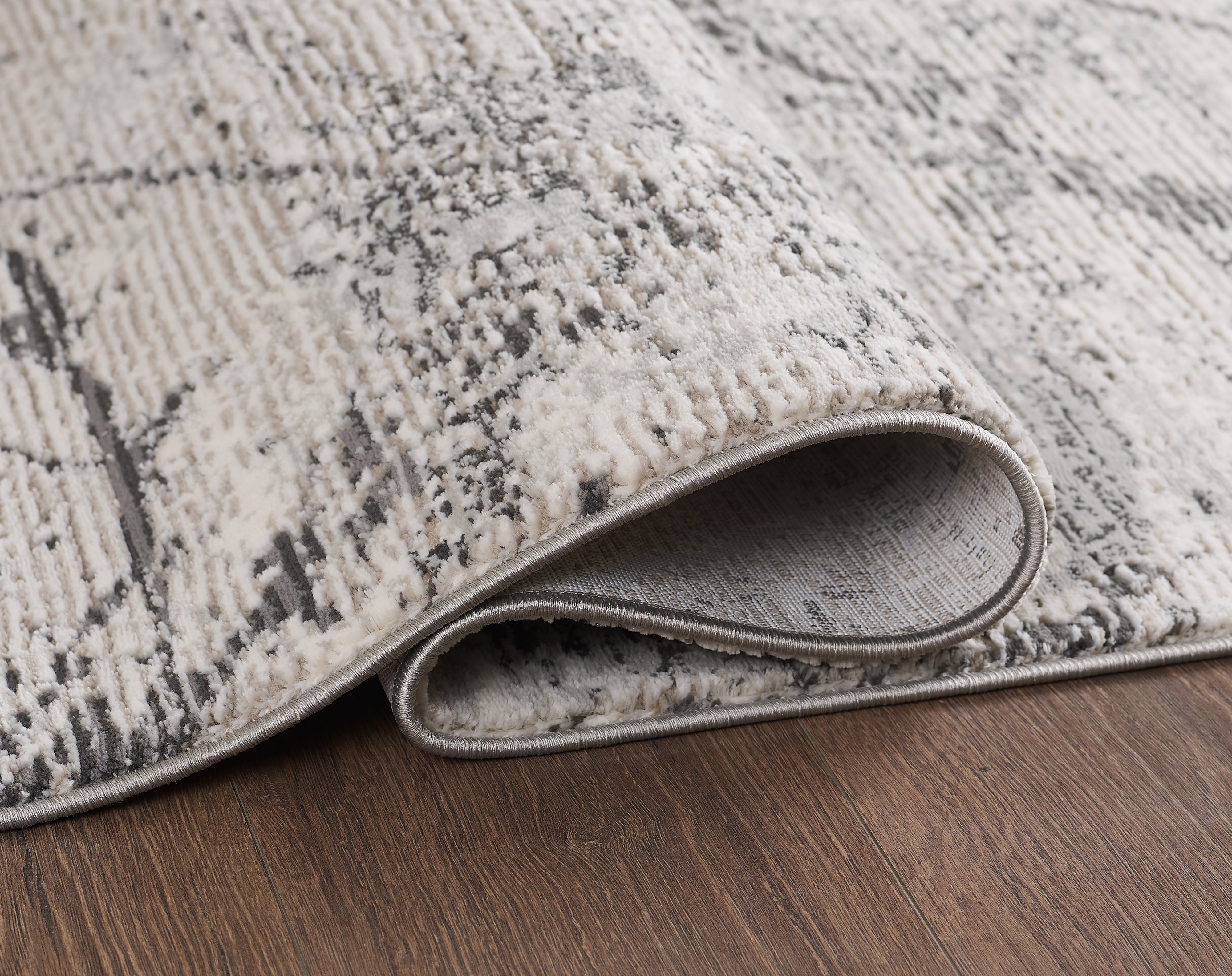 L2 Decor Robini Area Rug 8' x 11' with Underpad - Grey