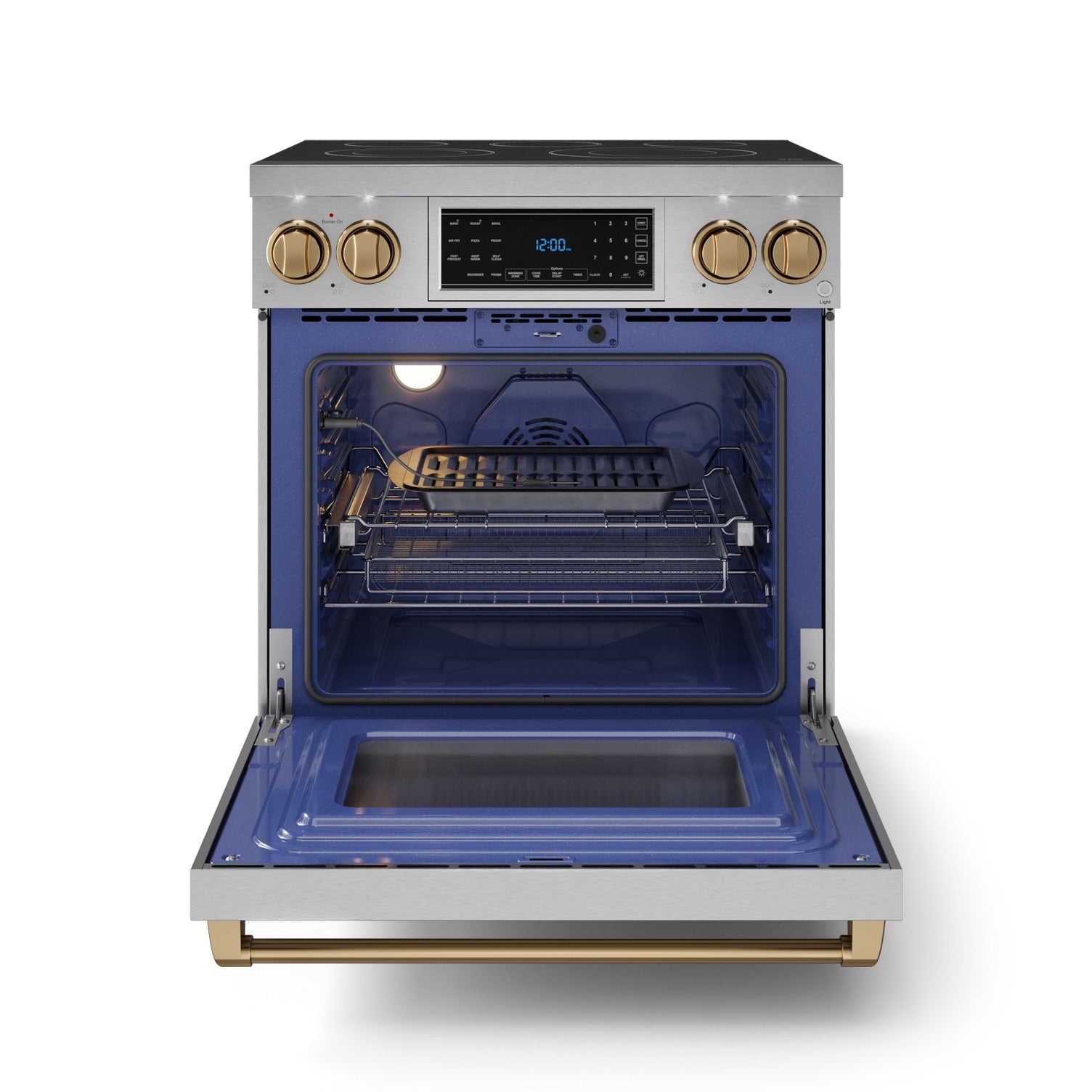 Thor Kitchen Stainless Steel Freestanding Professional Electric Range |Gordon Ramsay Series (4.55 cu.ft.) -RSE30-BRZ