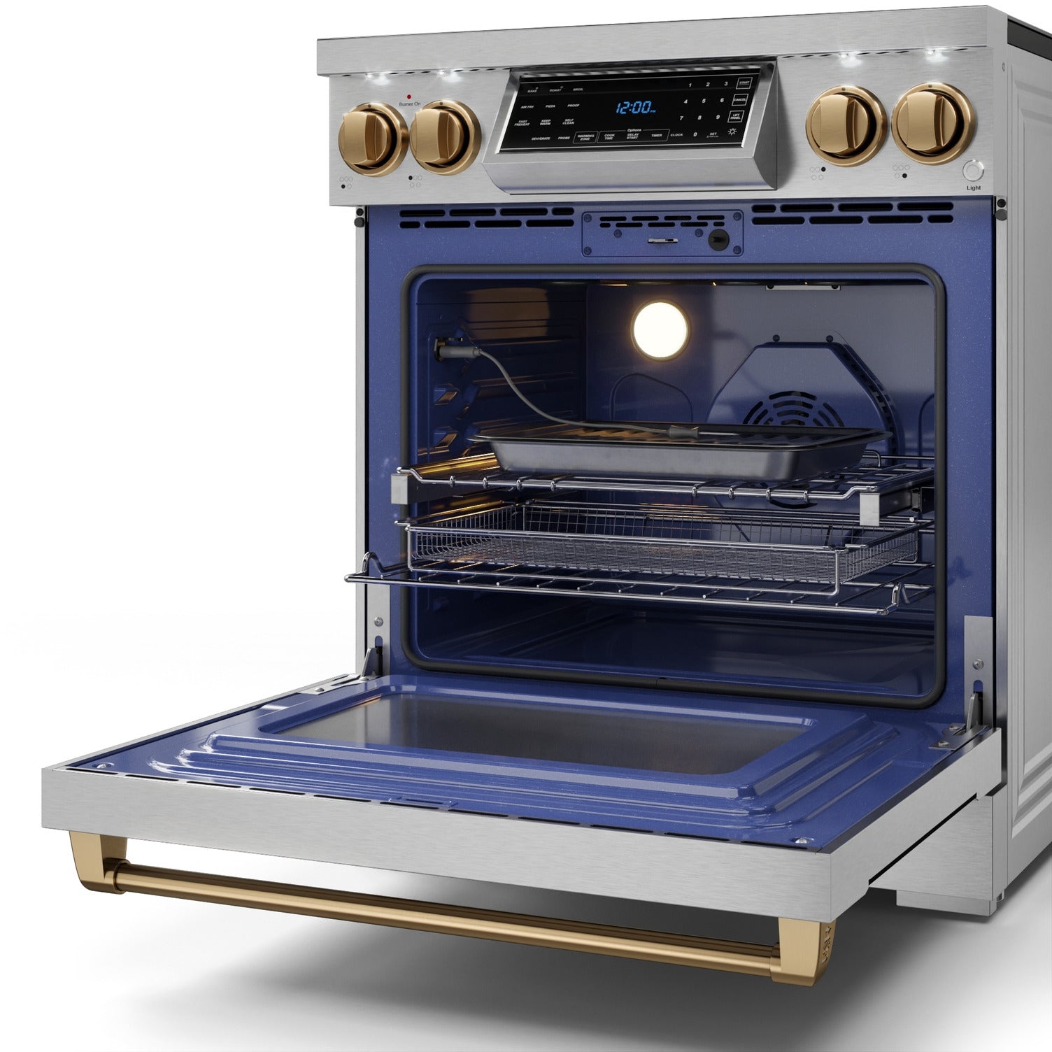 Thor Kitchen Stainless Steel Freestanding Professional Electric Range |Gordon Ramsay Series (4.55 cu.ft.) -RSE30-BRZ