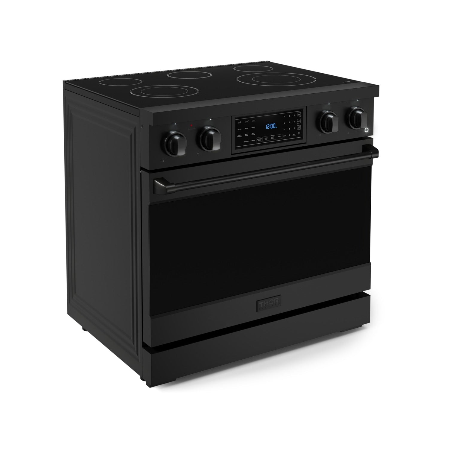 Thor Kitchen Black Stainless Steel Freestanding Professional Electric Range|Gordon Ramsay Series (6 cu.ft) - RSE36B