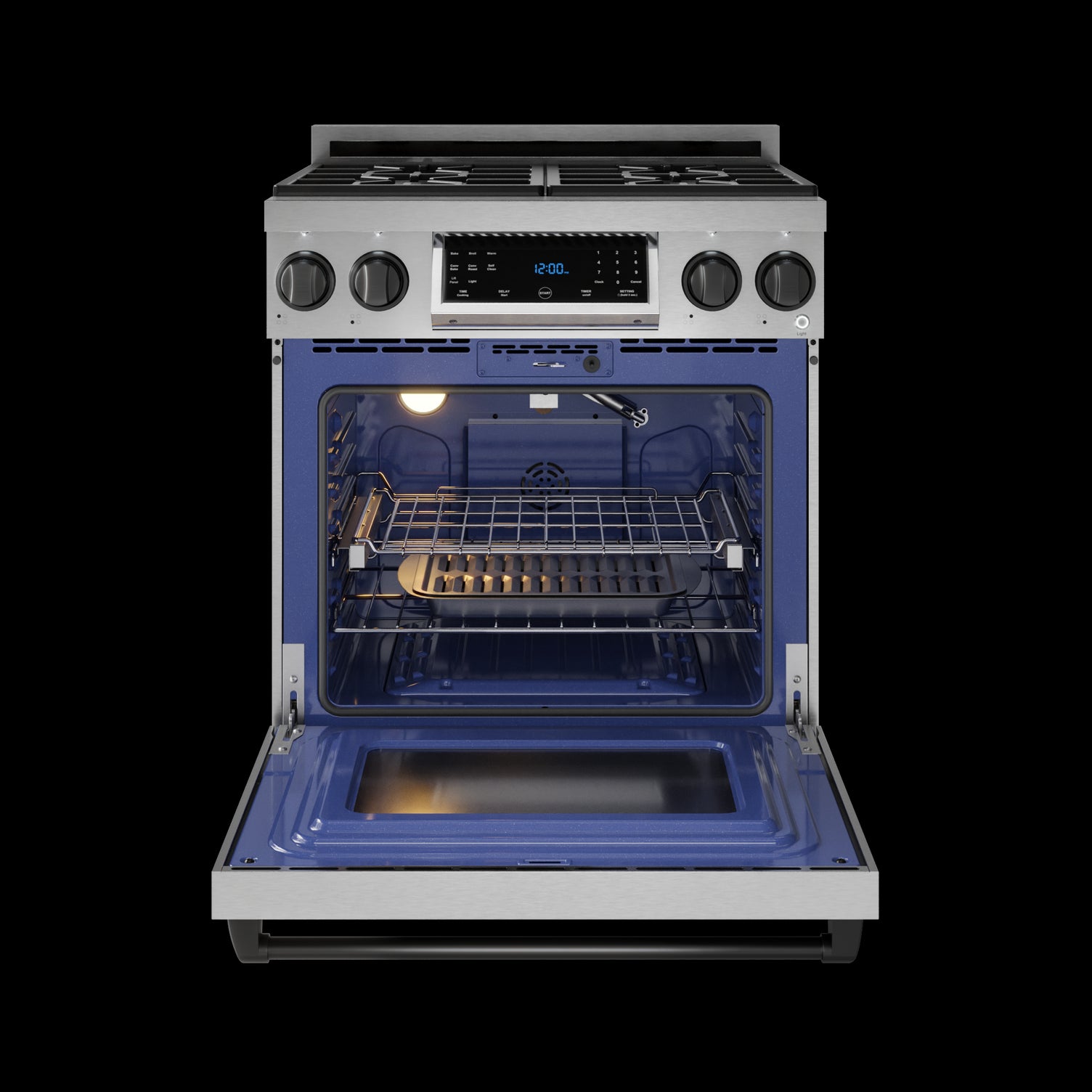 Thor Kitchen Stainless Steel Freestanding Professional Gas Range|Gordon Ramsay Series (4.55 cu.ft.)- RSG30-BLK