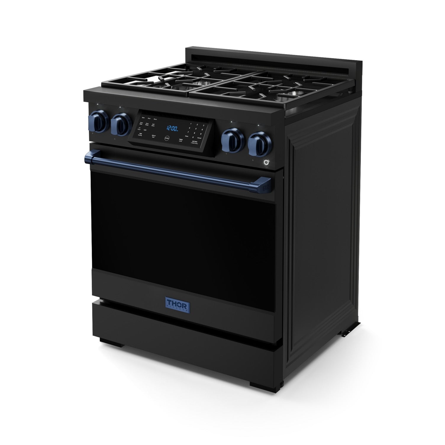 Thor Kitchen Black Stainless Steel Freestanding Professional Gas Range|Gordon Ramsay Series (4.55 cu.ft.) - RSG30B-BLU