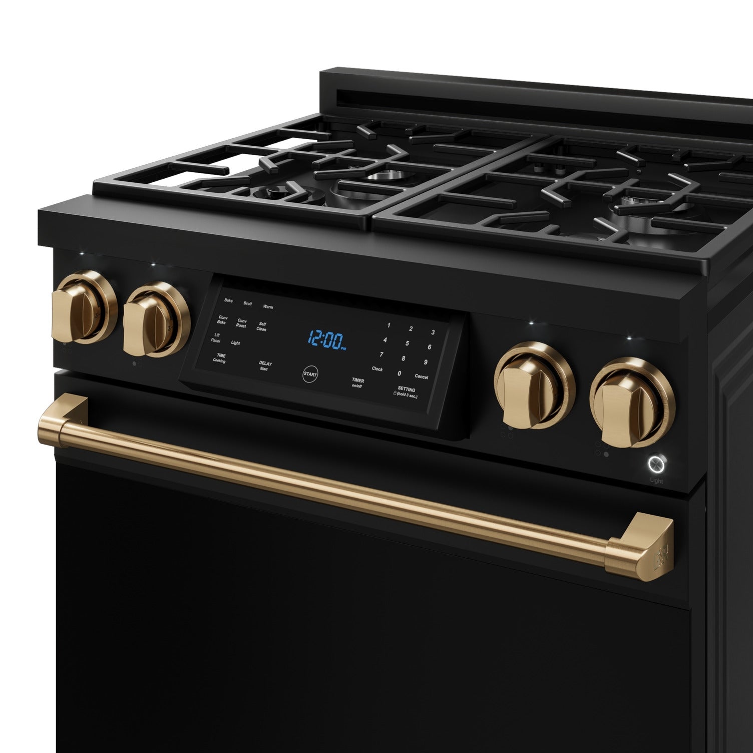 Thor Kitchen Black Stainless Steel Freestanding Professional Gas Range|Gordon Ramsay Series (4.55 cu.ft.) - RSG30B-BRZ