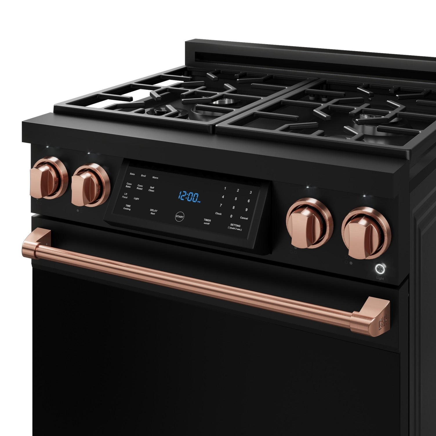 Thor Kitchen Black Stainless Steel Freestanding Professional Gas Range|Gordon Ramsay Series (4.55 cu.ft.) - RSG30B-RSG