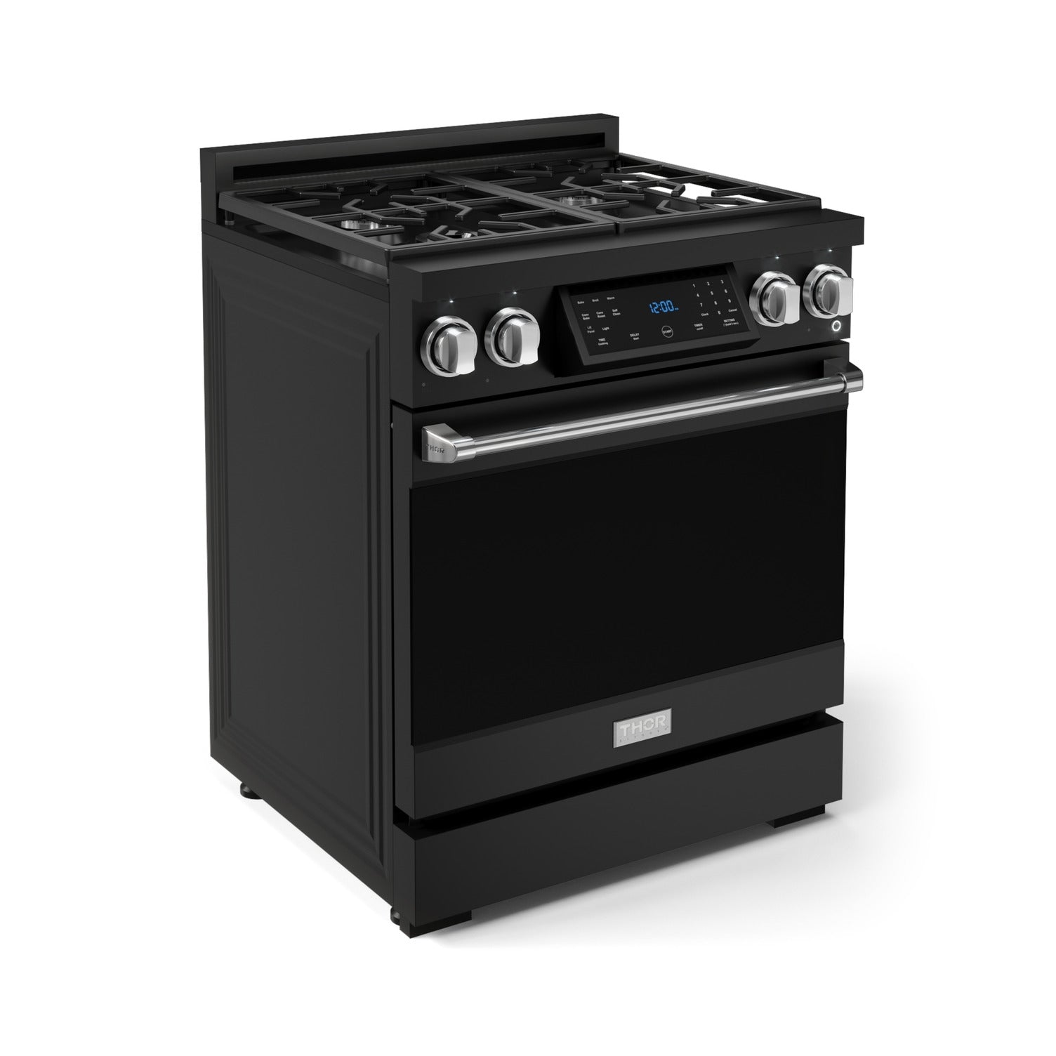 Thor Kitchen Black Stainless Steel Freestanding Professional Gas Range|Gordon Ramsay Series (4.55 cu.ft.) - RSG30B-SS