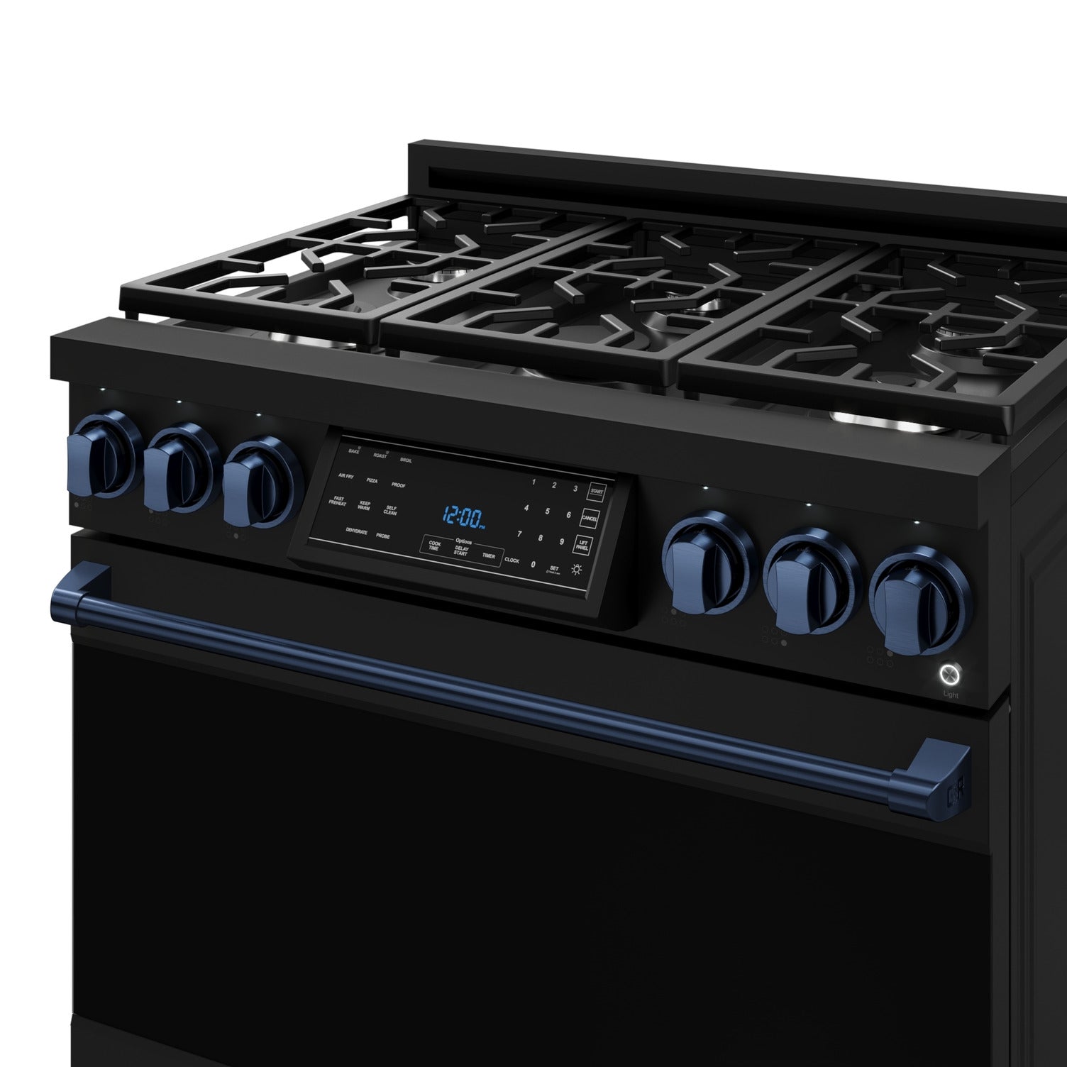 Thor Kitchen Black Stainless Steel Freestanding Professional Gas Range|Gordon Ramsay Series (6 cu.ft.) - RSG36B-BLU