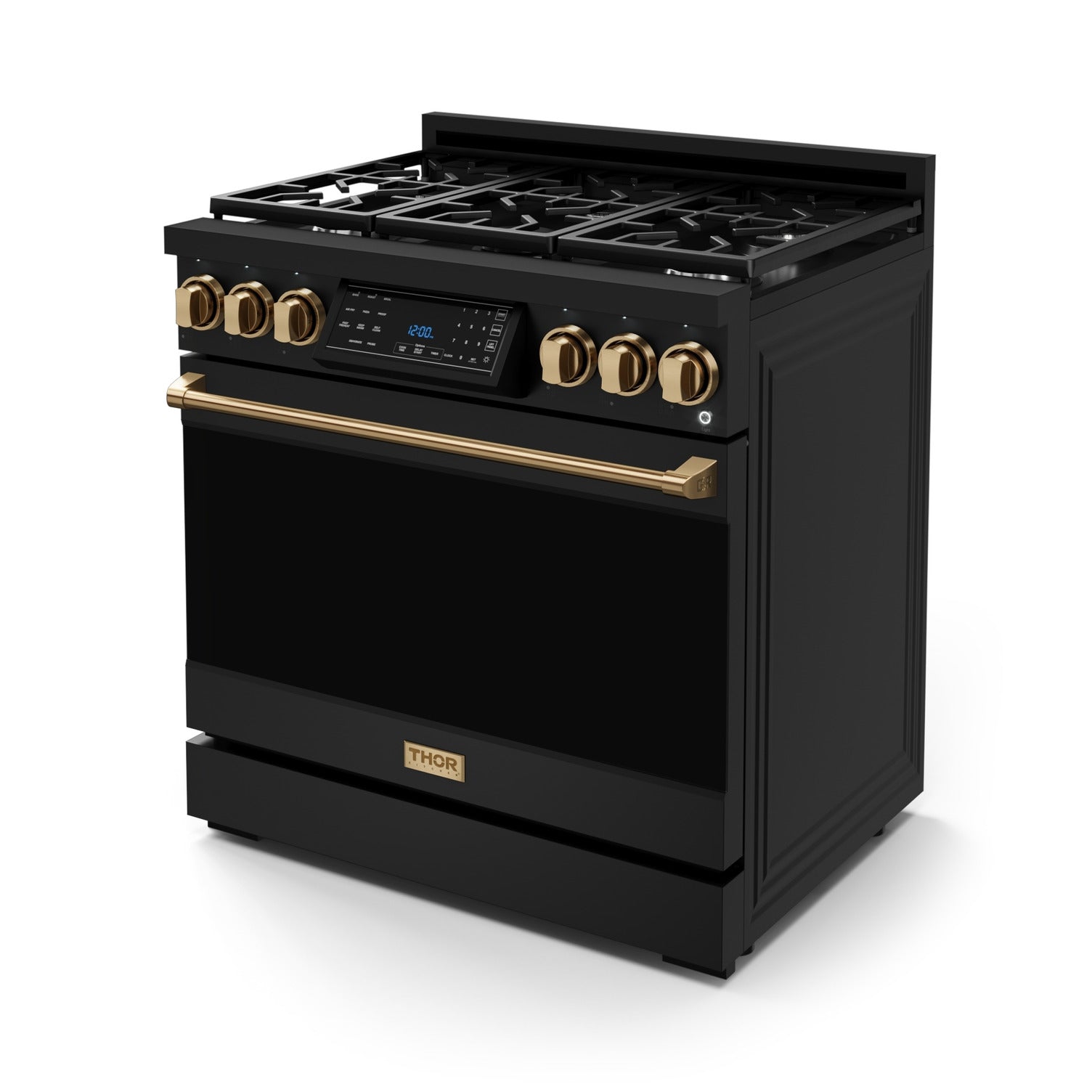 Thor Kitchen Black Stainless Steel Freestanding Professional Gas Range|Gordon Ramsay Series (6 cu.ft.) - RSG36B-BRZ