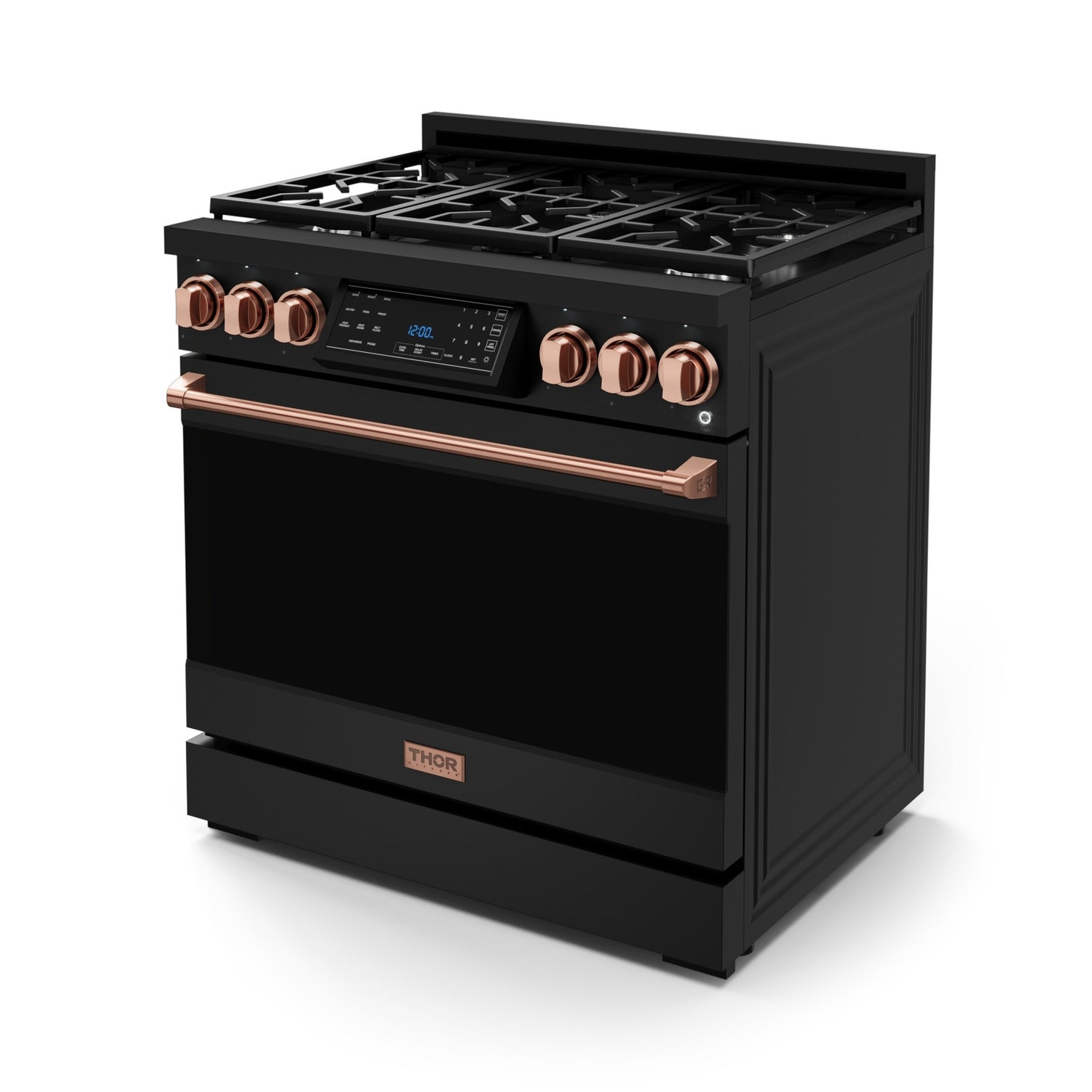 Thor Kitchen Black Stainless Steel Freestanding Professional Gas Range|Gordon Ramsay Series (6 cu.ft.) - RSG36B-RSG