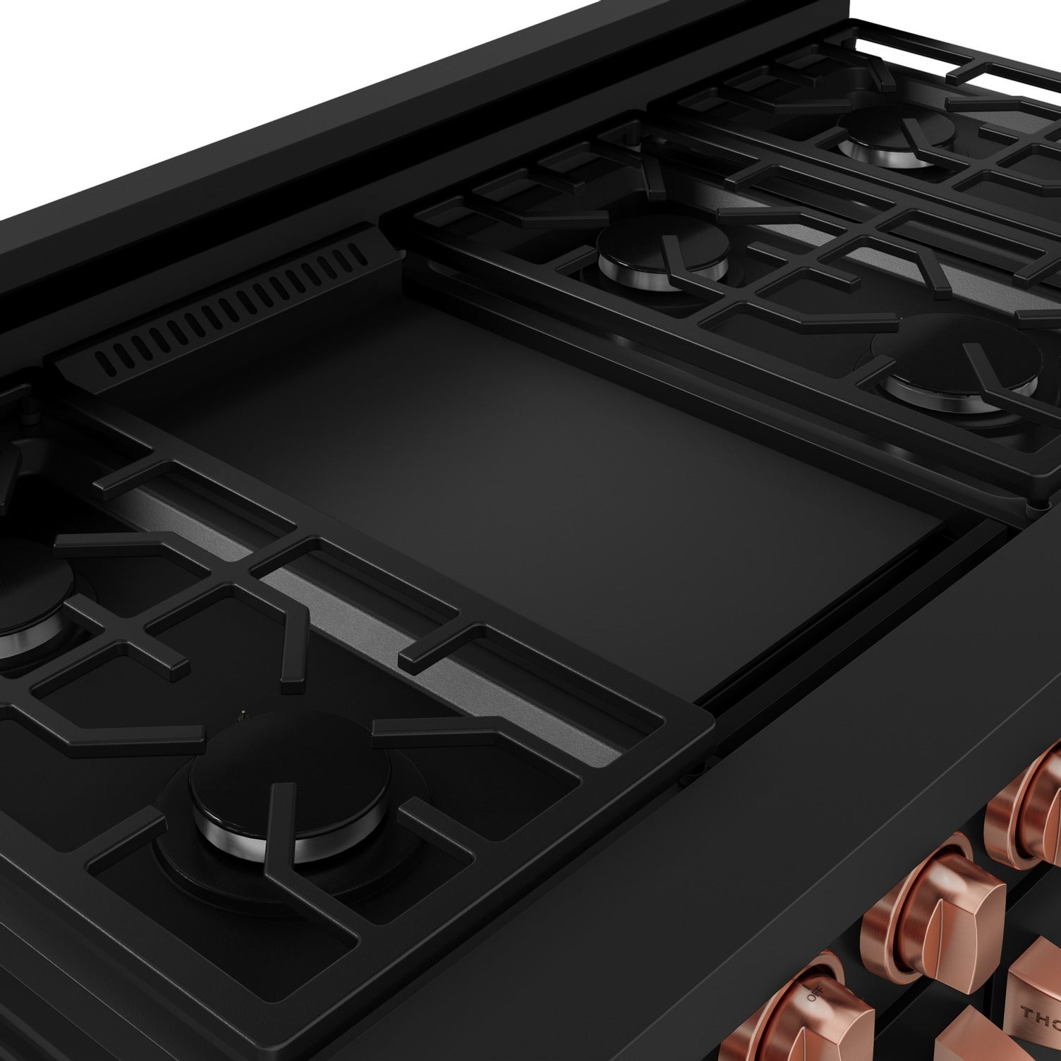 Thor Kitchen Black Stainless Steel Freestanding Professional Double Oven Gas Range|Gordon Ramsay Series (7 cu.ft.) - RSG48EB-RSG