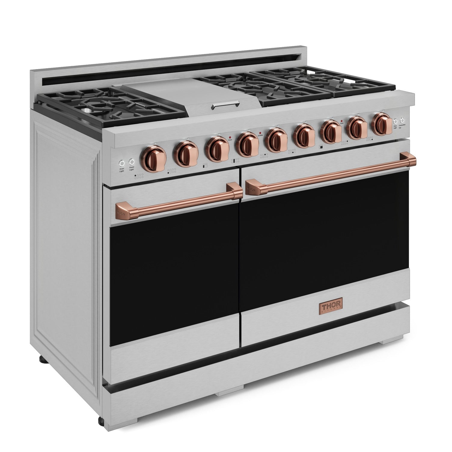 Thor Kitchen Stainless Steel Freestanding Professional Double Oven Gas Range|Gordon Ramsay Series (7 cu.ft.) - RSG48E-RSG