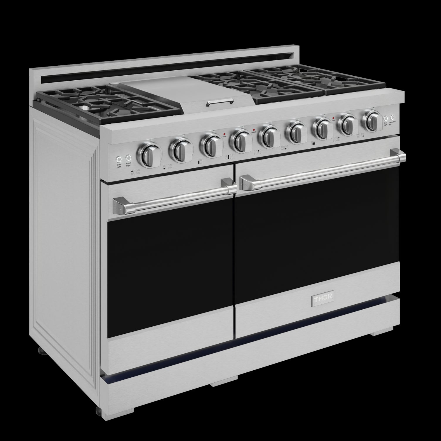 Thor Kitchen Stainless Steel Freestanding Professional Double Oven Gas Range|Gordon Ramsay Series (7 cu.ft.)- RSG48E