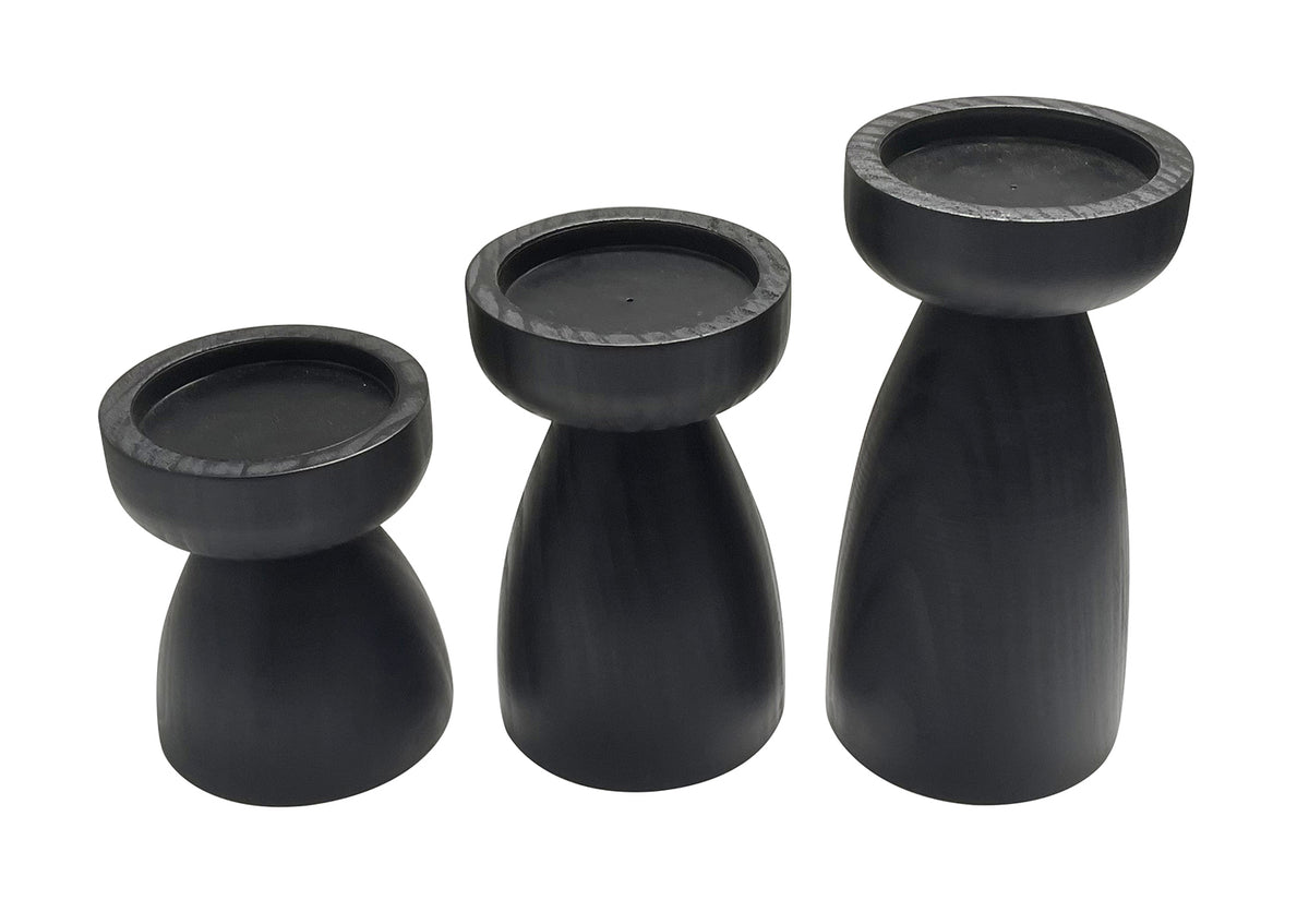 Rustic Charm 3-Piece Candle Set - Brown