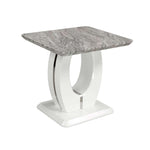 Salentino End Table - Antique White and Grey
