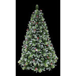 Lofoten 5ft Decorated Flocked Pine Christmas Tree
