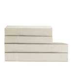 Cotton House 100% Cotton Pima Queen Sheet Set - 500 Thread Count Pumie Stone Beige