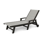 POLYWOOD® Coastal Wheel Chaise - Black/Metallic