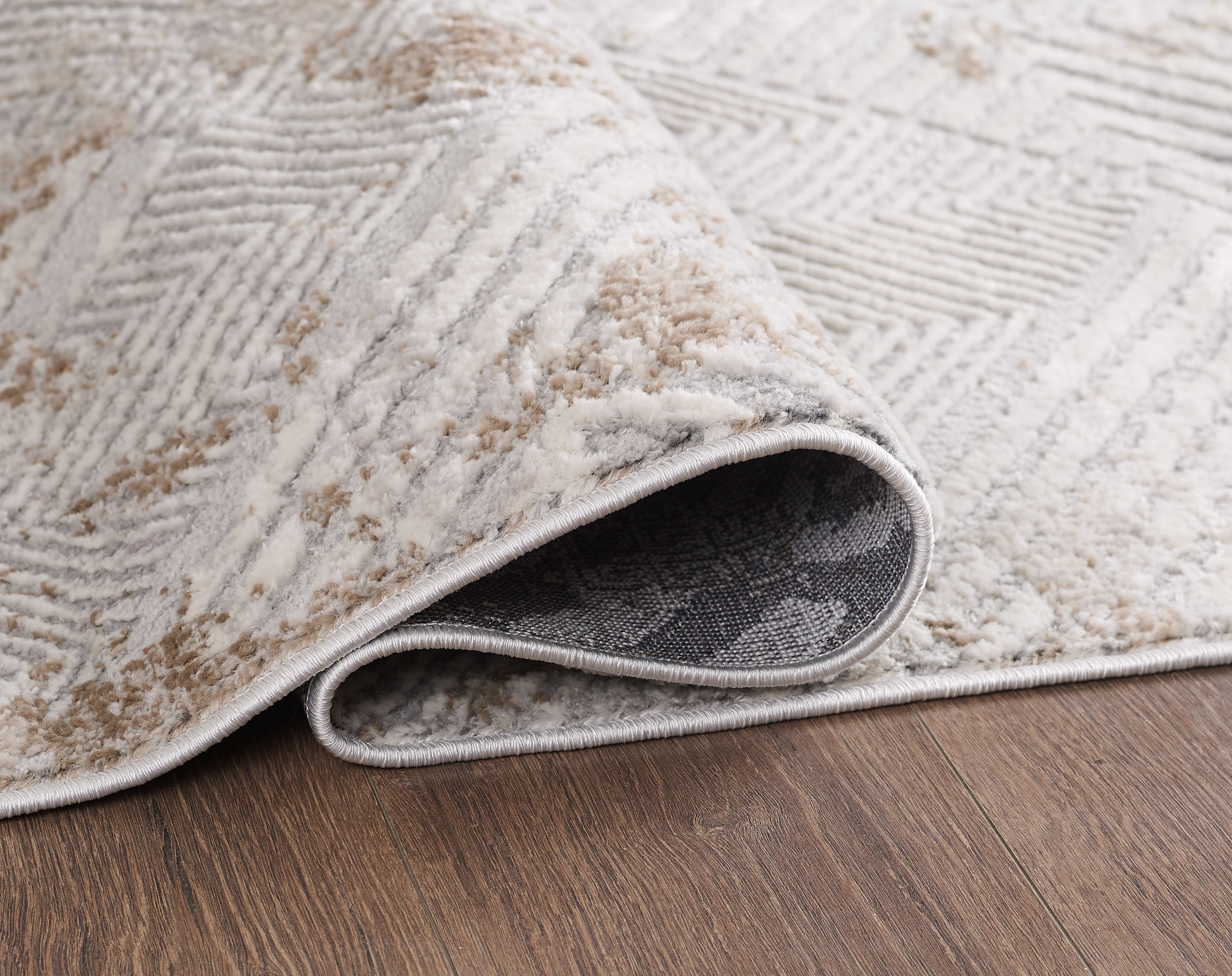 L2 Decor Symphony Area Rug 7' x 10' - Light Grey, Beige