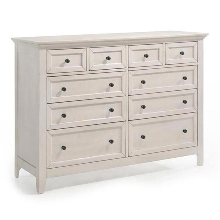 San Mateo 10-Drawer Dresser - Antique White