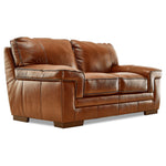 Stampede Leather Loveseat - Chestnut