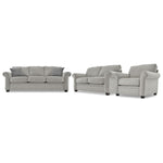 Duffield Sofa, Loveseat and Chair Set - Sutton Smoke