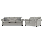 Duffield Sofa and Loveseat Set - Sutton Smoke