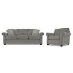Duffield Sofa and Chair Set - Sutton Charcoal